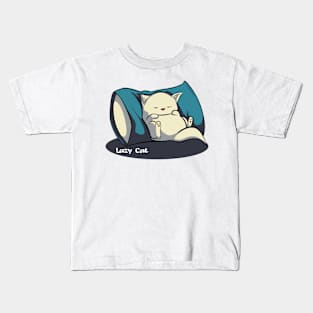 Lazy Cat (Sleepy) Kids T-Shirt